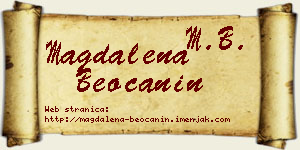 Magdalena Beočanin vizit kartica